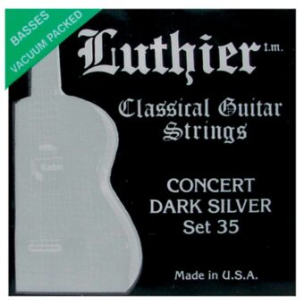 Luthier L-35 snarenset klassiek Concert Dark Silver