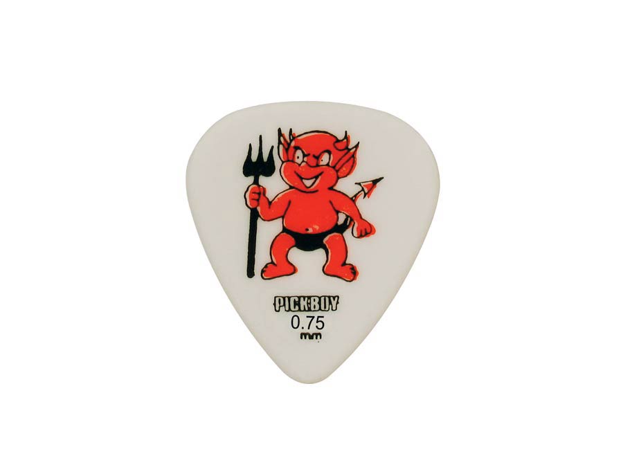 Pickboy GP1402-075 0.75 mm. plectra met "red devil"-design