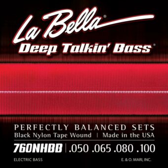 La Bella L-760NHBB snarenset elektrische 'Beatle' basgitaar