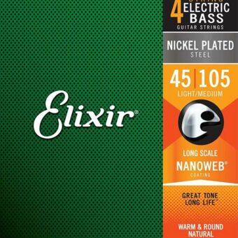 Elixir EL-14077 snarenset electrisch bass coated