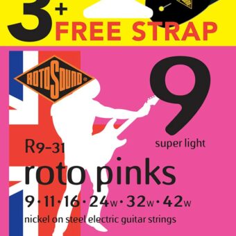 Rotosound R9-31 3-pack met gratis gitaarriem