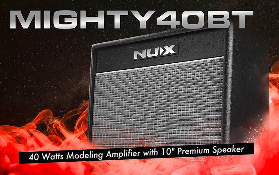 kanaal kom Onzeker NUX MIGHTY40BT digitale versterker 40 Watt - 10" speaker - bluetooth - DSP  - via app aanstuurbaar - 3-band EQ - De Krijger Muziek
