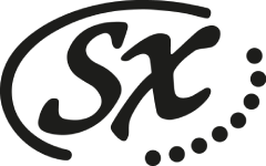 SX logo zw