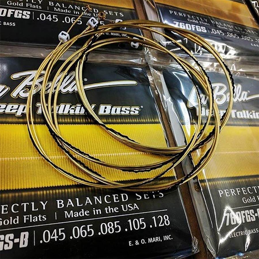 La Bella 760FGS Deep Talkin' Bass Gold Flats - Standard (45-105