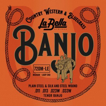 La Bella L-720M-LE snarenset tenor banjo