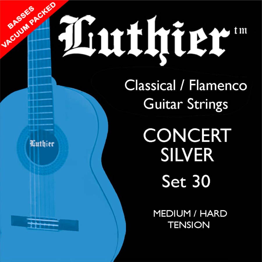 Luthier L-30 snarenset klassiek Concert Silver