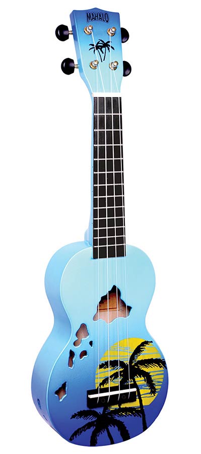 Mahalo MD1HABUB ukelele “Hawaii” met tas
