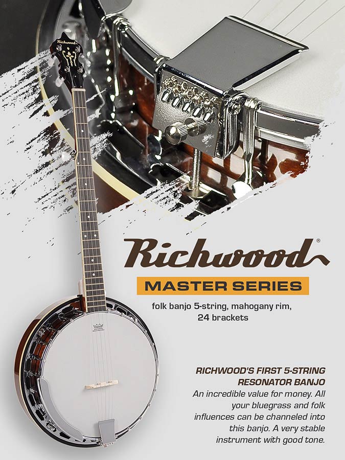 Richwood RMB-605 5-snarige bluegrass banjo - Afbeelding 11