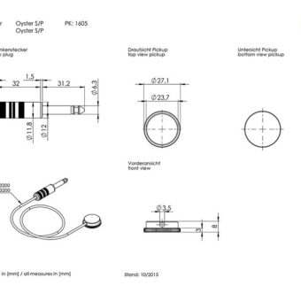 Schaller 16050103 Oyster S/P plakelement voor gitaar
