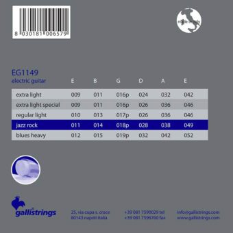 Galli EG-1149 snarenset voor elektrisch gitaar