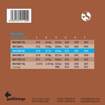 Galli RA1356 snarenset voor akoestisch gitaar