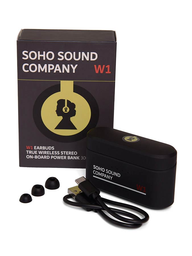 SOHO Sound Company W1/BK TWS bluetooth oorpluggen met powerbank - Afbeelding 6