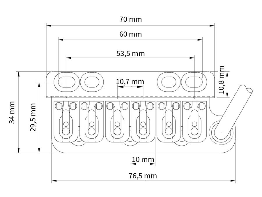 VegaTrem VT1-2 ultra tremolo system 2-point - Afbeelding 6