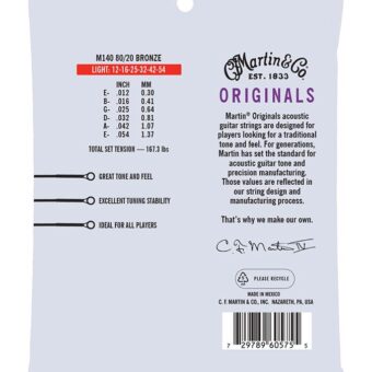 Martin M140 snarenset voor akoestische gitaar
