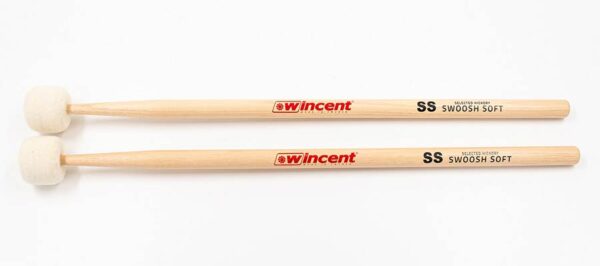 Wincent W-SS hickory cymbal mallet SWOOSH SOFT met 25mm hard vilten bal ...