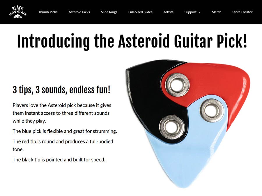 Black Mountain BMP-AST2 Asteroid plectrum - Afbeelding 5