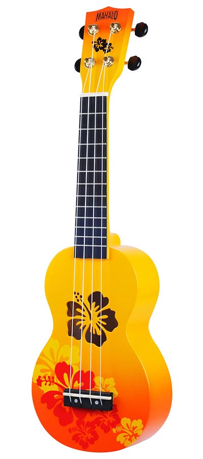 Mahalo MD1HBORB ukelele "Hibiscus" met tas - Afbeelding 3