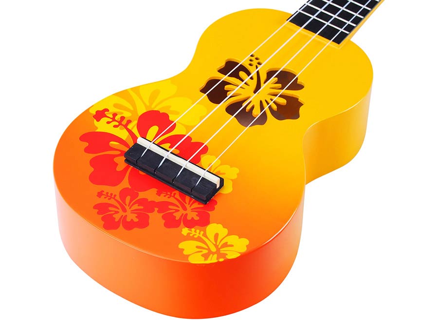 Mahalo MD1HBORB ukelele "Hibiscus" met tas - Afbeelding 6